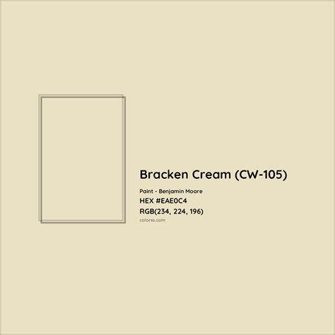 Bracken Cream (CW-105) Complementary or Opposite Color Name and Code (# ...