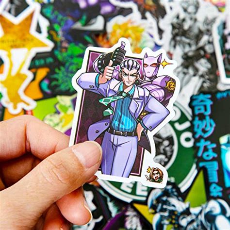 50Pcs JoJo Bizarre Adventure Stickers, Waterproof Vinyl Stickers for Water Bottles, Cool Anime ...