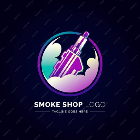 Free Vector | Smoke shop logo design template