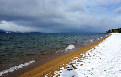 Fabulous Lake Tahoe: Nevada Beach and Khale Park in the snow