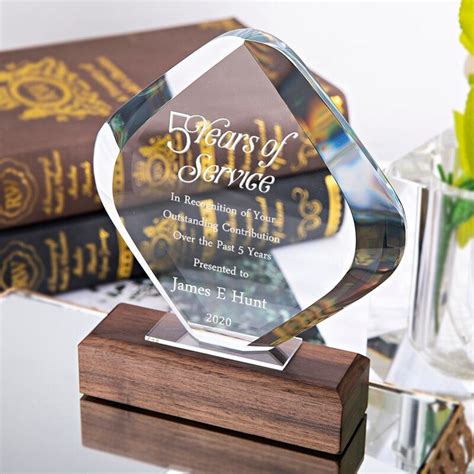 Free Engraved Starbright Crystal Glass Award Figurine Personalized ...