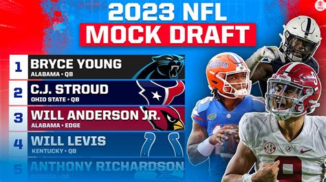 2023 NFL Mock Draft: Bryce Young to the PANTHERS, Anthony Richardson to ...