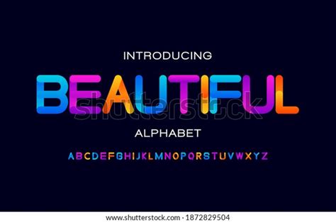 Colorful Alphabet Fonts Typography Happy Theme Stock Vector (Royalty Free) 1872829504 | Shutterstock