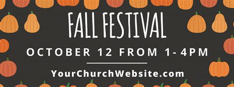 Pumpkins Hand Drawn Fall Festival Banner - Church Banners - Outreach ...