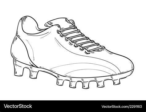 Football boots sketch Royalty Free Vector Image