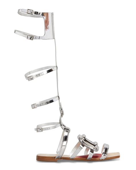 ALAIA Spartiate Plexi Geometric Gladiator Sandals | Neiman Marcus