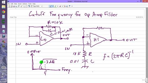 Cutoff Frequency for Op Amp Filter | Doovi