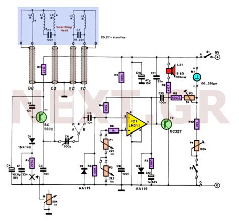 Long Range Gold Detector Circuit Diagram Datasheet