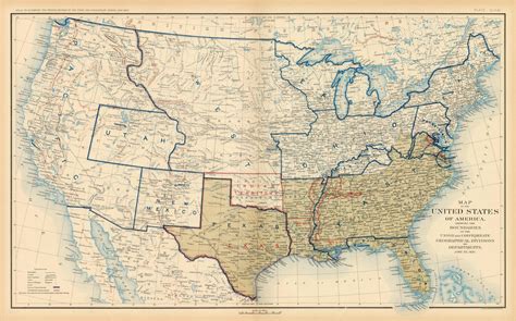 Map Of Usa During Civil War – Topographic Map of Usa with States