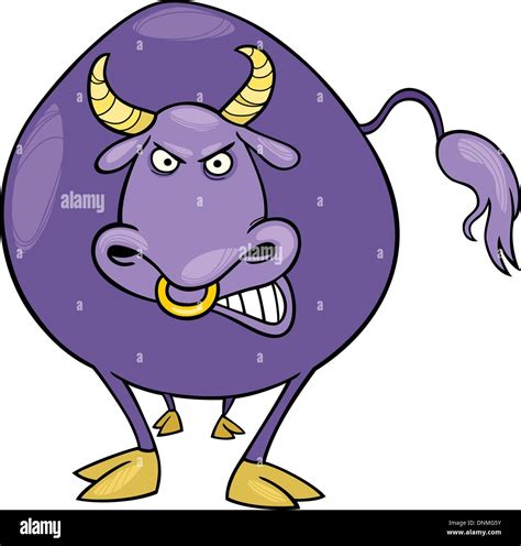 Cartoon illustration of angry bull Stock Vector Image & Art - Alamy