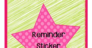 Reminder Sticker Labels! | TheHappyTeacher