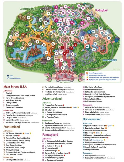 Disneyland Paris map - Disney village Paris map (Île-de-France - France)