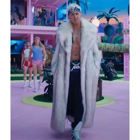 Barbie 2023 Ryan Gosling Fur Coat Ken White Mink Coat In, 58% OFF