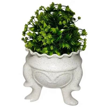 White Round Ceramic Bonsai Planter, Size: 8.5 Inch (height) at Rs 168/piece in Khurja