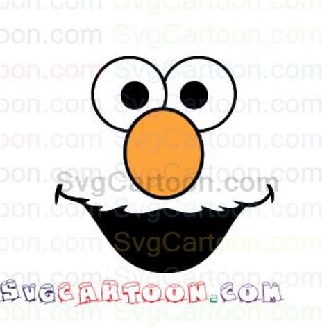 Elmo Face Outline Sesame Street svg dxf eps pdf png