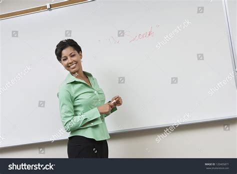 Portrait Happy Female African American Professor Stock Photo 120405871 ...