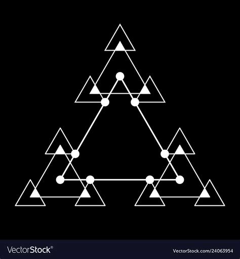 Sacred geometry triangle based symbol and elements