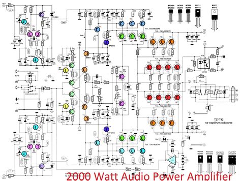 2000W high power amplifier 2SC5359 2SA1987 | Audio amplifier, Subwoofer amplifier, Circuit diagram