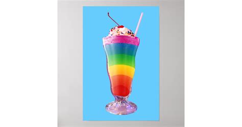 Rainbow Milkshake Poster | Zazzle