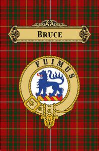 Scottish Clan Bruce Family name badge tartan poster art print | eBay