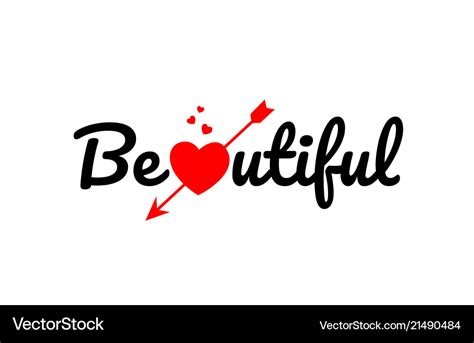 Beautiful word text typography design logo icon Vector Image