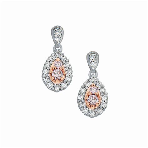 Pink Diamond Drop Earrings - Holdsworth Bros