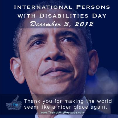 Presidential Proclamation - International Day of Persons with Disabilities 2012 - The Mobility ...