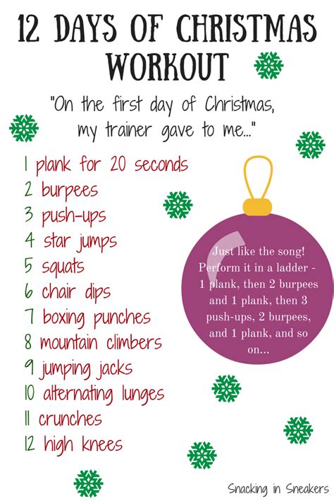 The 12 Days of Christmas Workout – Eat Smart, Move More, Prevent Diabetes