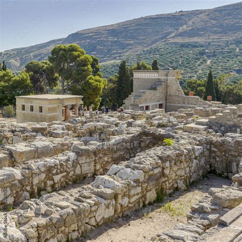 archaeological site of Knossos Palace. Crete. Greece Stock Photo | Adobe Stock