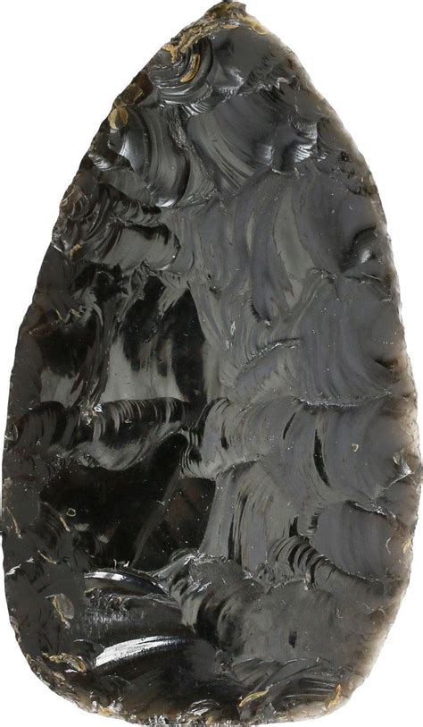 GOOD PRE-COLUMBIAN OBSIDIAN SPEAR POINT