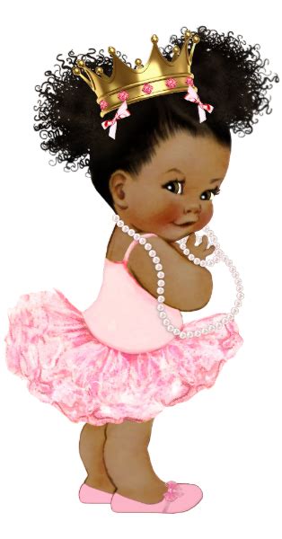 African American Princess Baby Shower Backdrop | Zazzle.com | Black baby art, Baby girl clipart ...