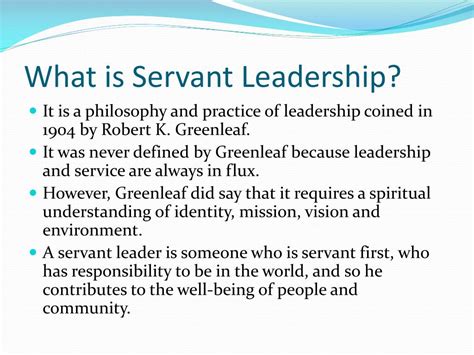 PPT - Servant Leadership PowerPoint Presentation, free download - ID ...