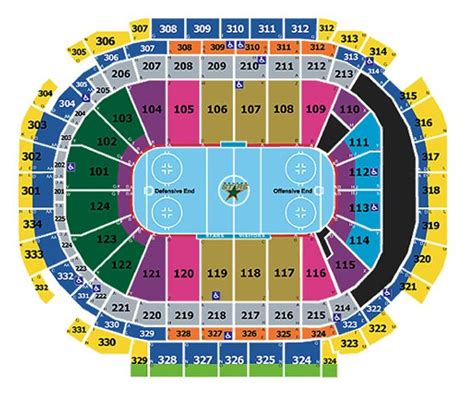 Dallas Stars Seating Chart With Seat Numbers - Chart Walls