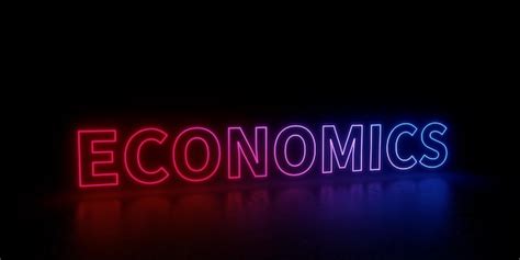 Premium Photo | Economics word text 3d rendered outline neon style illustration isolated 3d ...