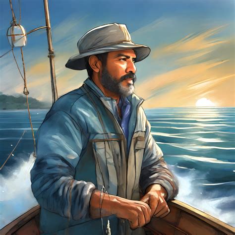 The Seasoned Fisherman at Sea | Ansiklopedika Images