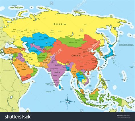 Printable Map Of Asia With Countries And Capitals - Free Printable ...