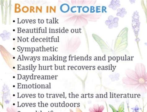 October Borns - Facts, Traits, and Love Life