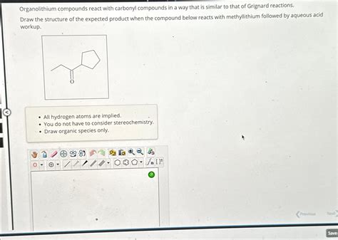 Solved Organolithium compounds react with carbonyl compounds | Chegg.com