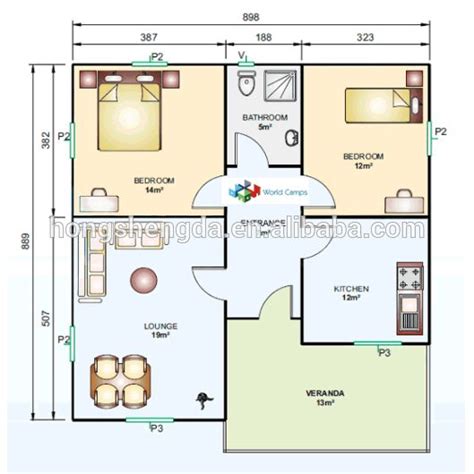 100m2 modern prefab steel frame house plans, View 100m2 house plans ...