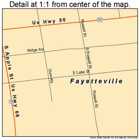 Fayetteville Ohio Street Map 3926796