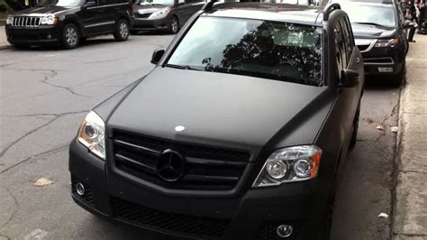 Matte Black Mercedes GLK350 4matic in Montreal - YouTube