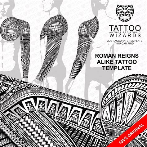 Roman Reigns Samoan Polynesian Tattoo Stencil Template | eBay