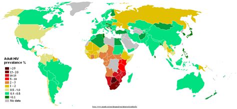 AIDS/HIV World Map