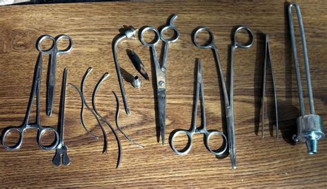 Lot of 15 Old Mortuary Tools Funeral Embalming Forceps Needles | Funeral