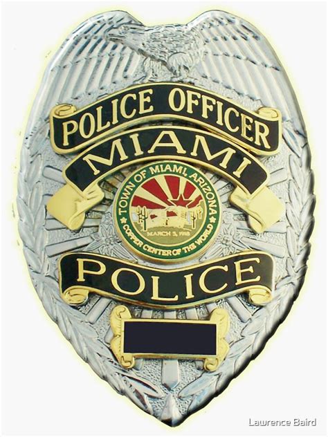 "Miami Police Officer" Sticker for Sale by lawrencebaird | Redbubble