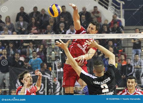 PAOK VS OLYMPIACOS GREEK VOLLEYLEAGUE FINALS Editorial Photo - Image of point, compete: 55389966