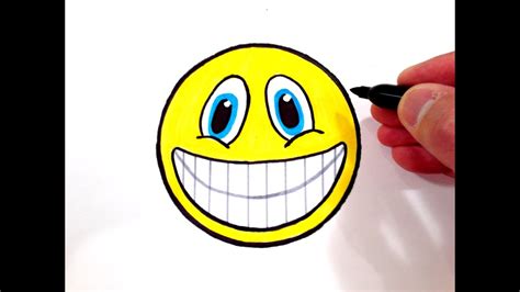 How to Draw a Smiley Face with Teeth - YouTube