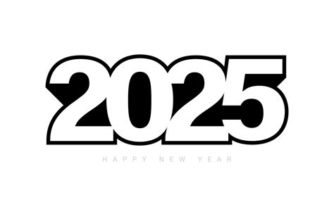 2025 Happy New Year Text Design. 31107945 Vector Art at Vecteezy