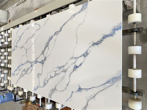 Quartz Stone Slabs | Stone Slabs - Calacatta Blue Quartz Slab China Quartz Slab