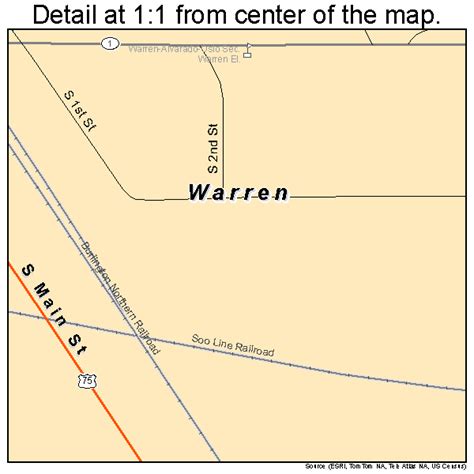 Warren Minnesota Street Map 2768170